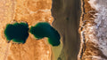 Emerald sinkholes in Dead Sea terrain, fine art print