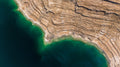 Yellow algae bloom in Dead Sea shallows, fine art print