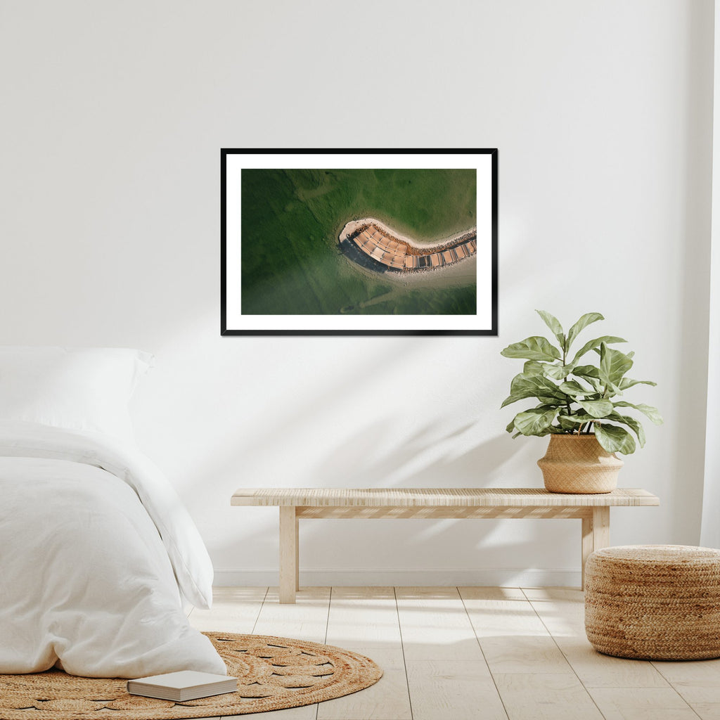Cabana Line fine art print displayed in a living room