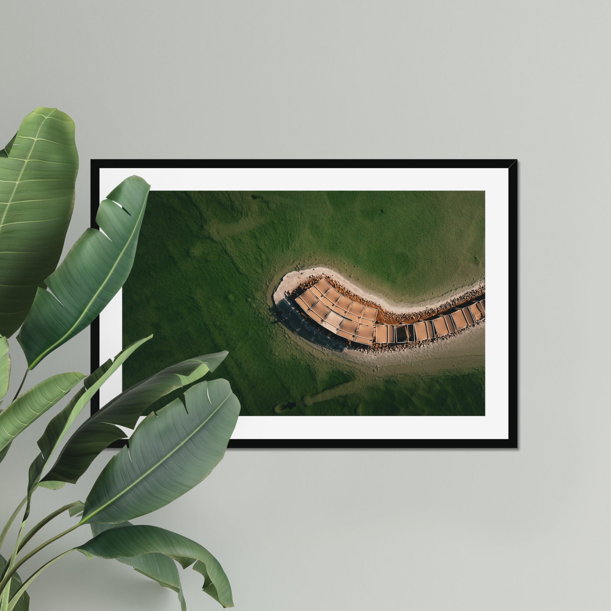 Cabana Line fine art print displayed in a living room