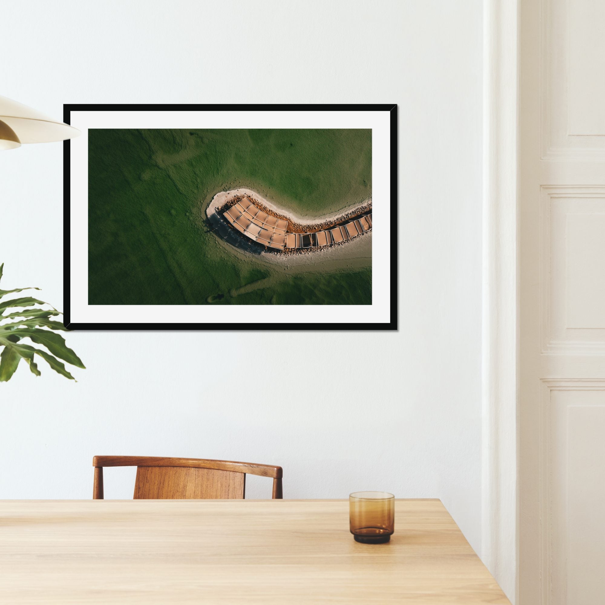 Cabana Line fine art print displayed in a living room
