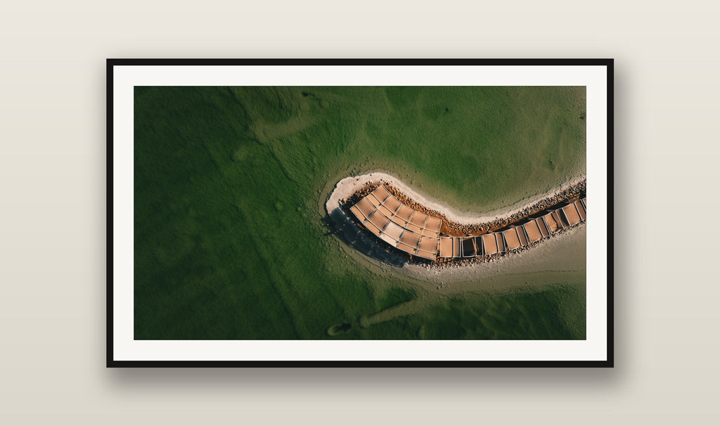 Cabana Line fine art print mockup on a wall