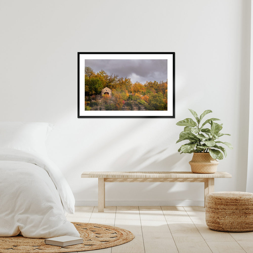 Chapel Ridge fine art print displayed in a living room