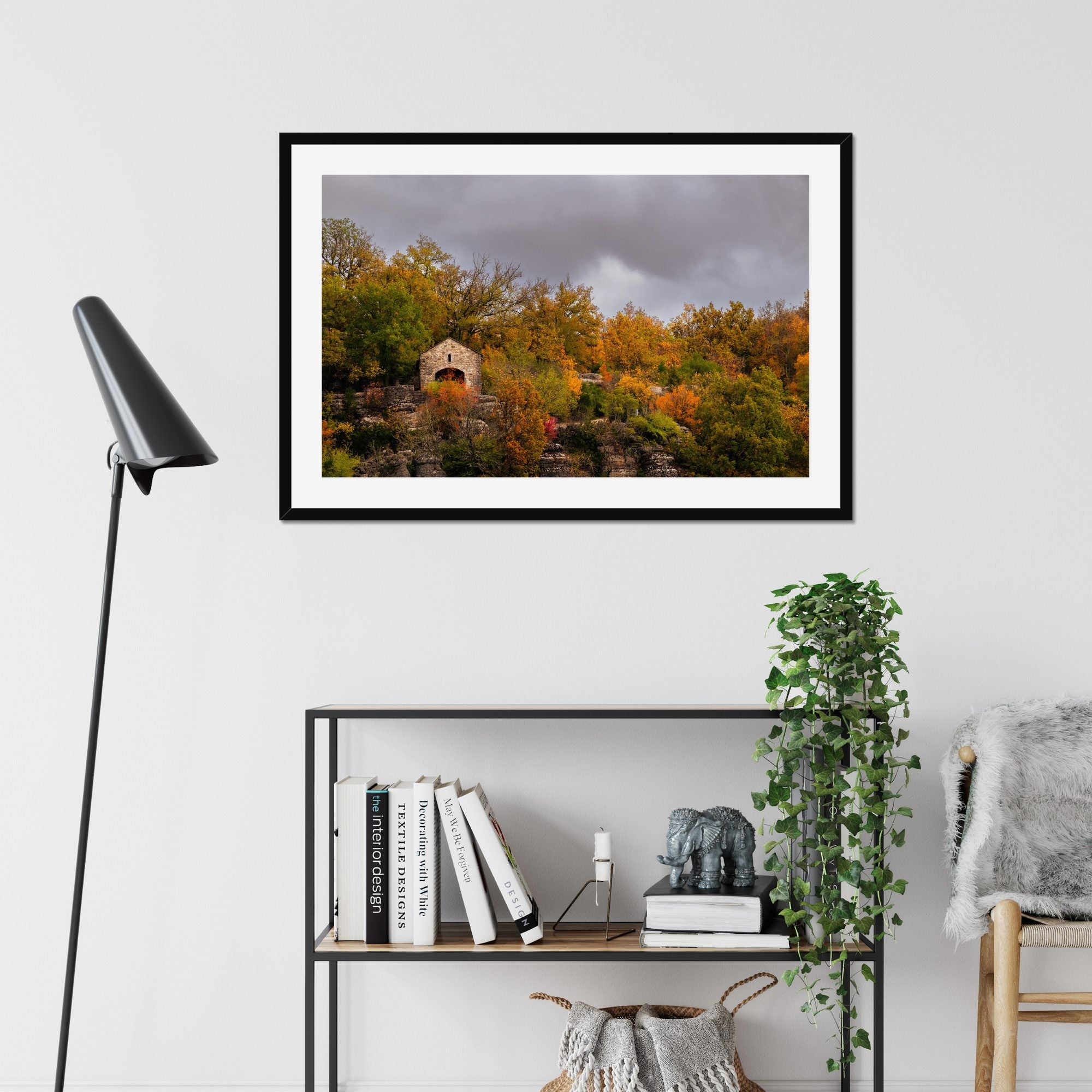 Chapel Ridge fine art print displayed in a living room