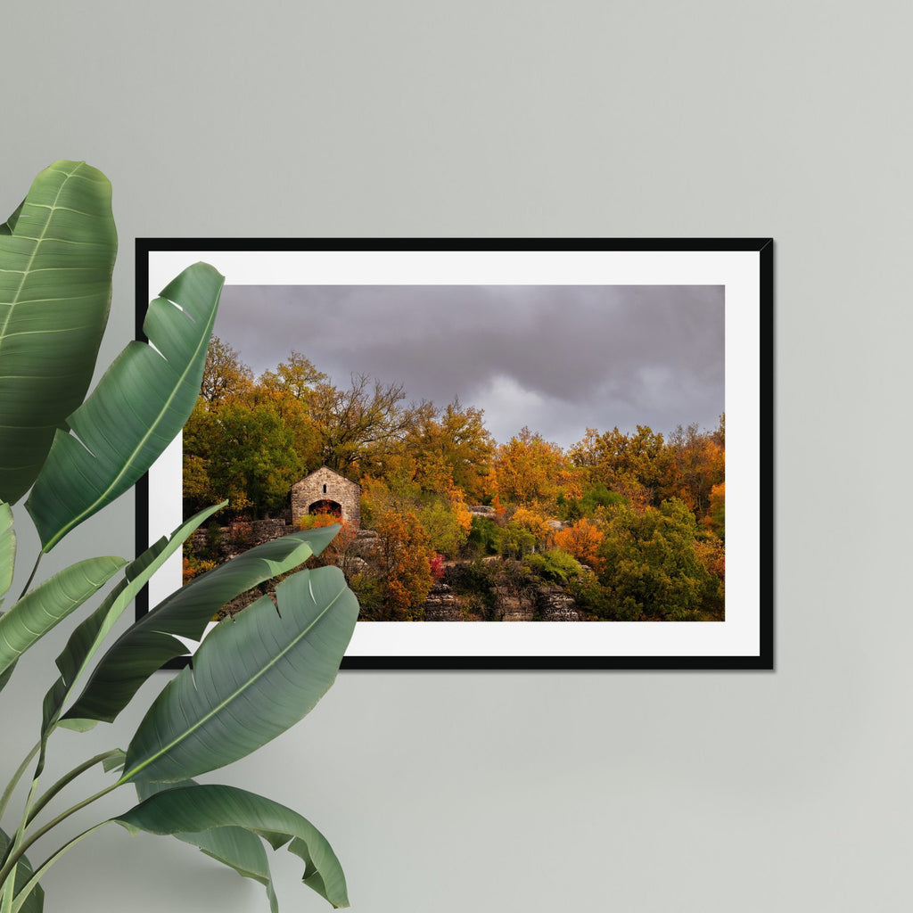 Chapel Ridge fine art print displayed in a living room
