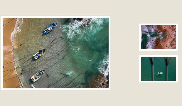 Coastal Boats Trio collage preview