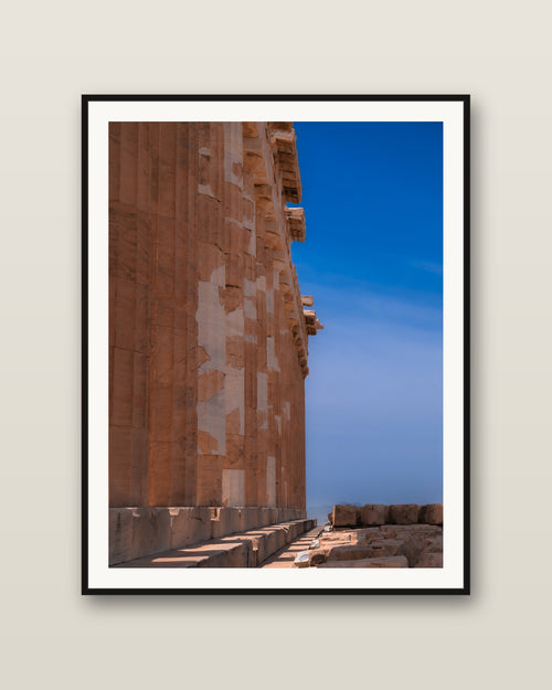 Column Study fine art print mockup on a wall