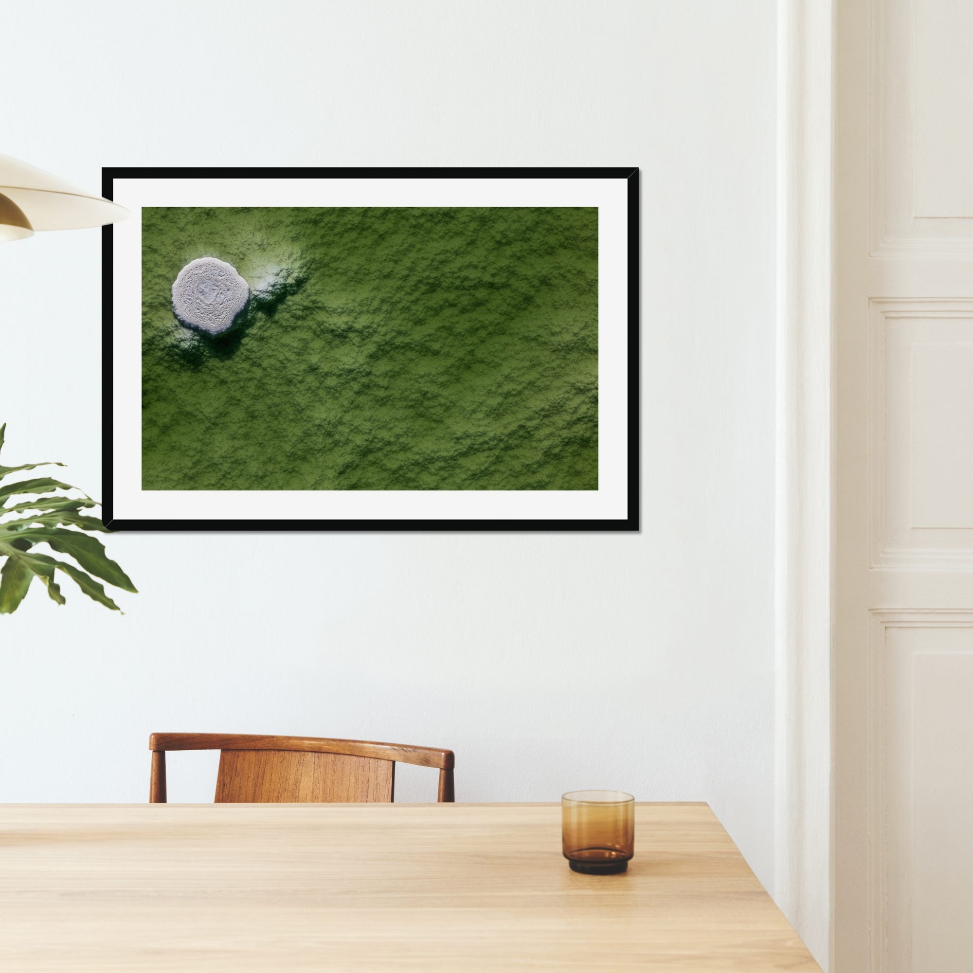 Lone Formation fine art print displayed in a living room