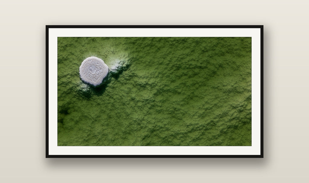 Lone Formation fine art print mockup on a wall