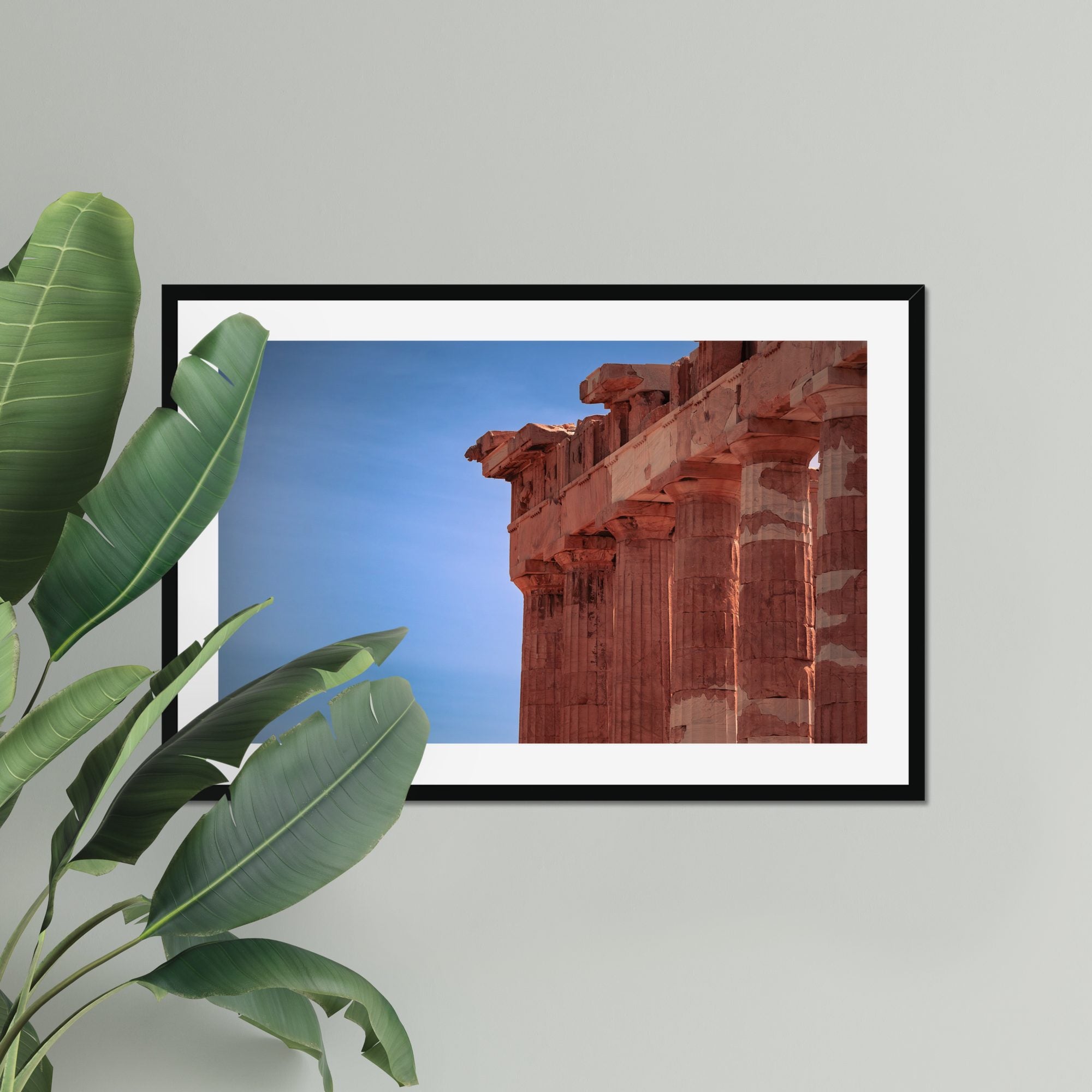 Marble Corner fine art print displayed in a living room