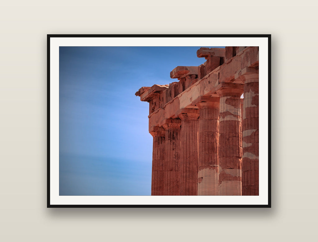 Marble Corner fine art print mockup on a wall
