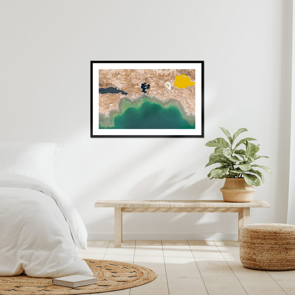 Mineral Palette fine art print displayed in a living room