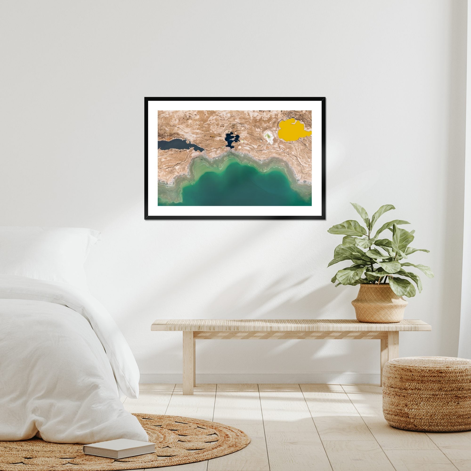 Mineral Palette fine art print displayed in a living room