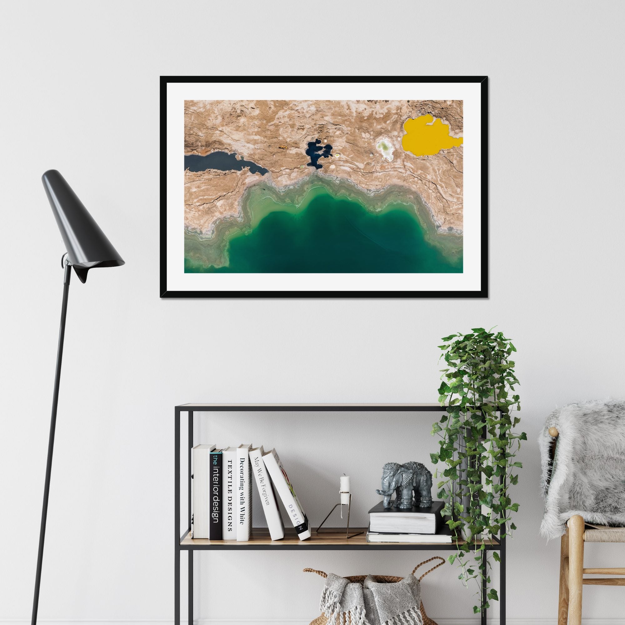 Mineral Palette fine art print displayed in a living room
