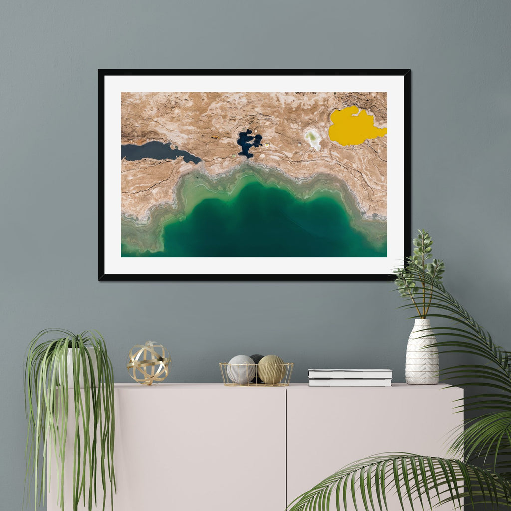 Mineral Palette fine art print displayed in a living room