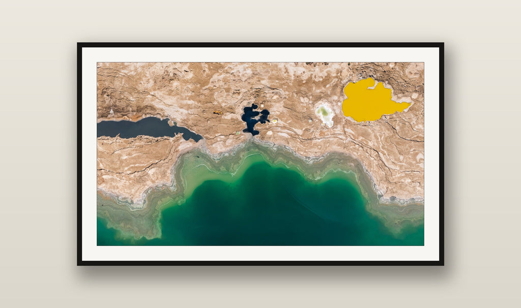Mineral Palette fine art print mockup on a wall