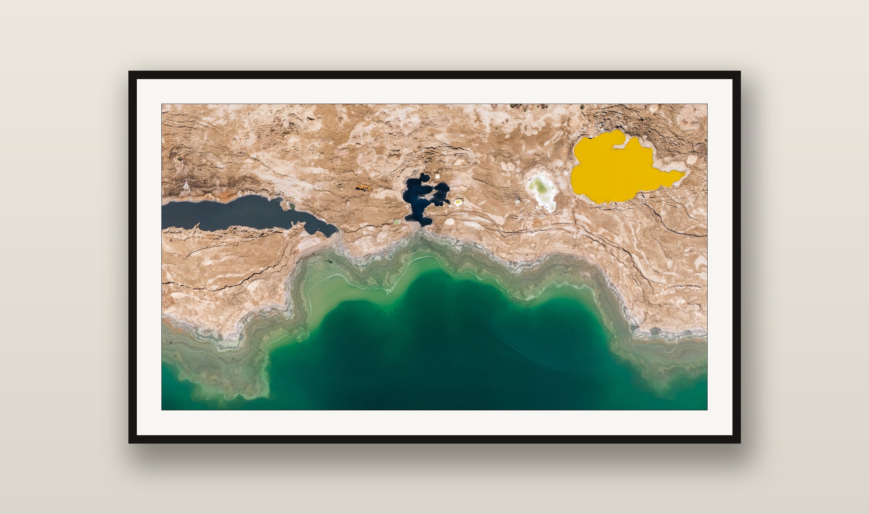 Mineral Palette fine art print mockup on a wall