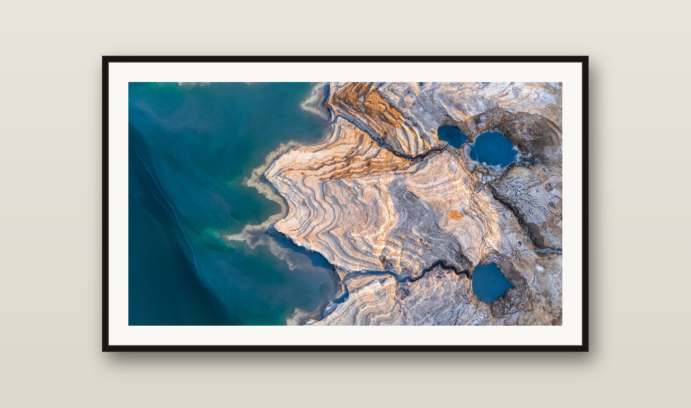 Rose Salt fine art print mockup on a wall