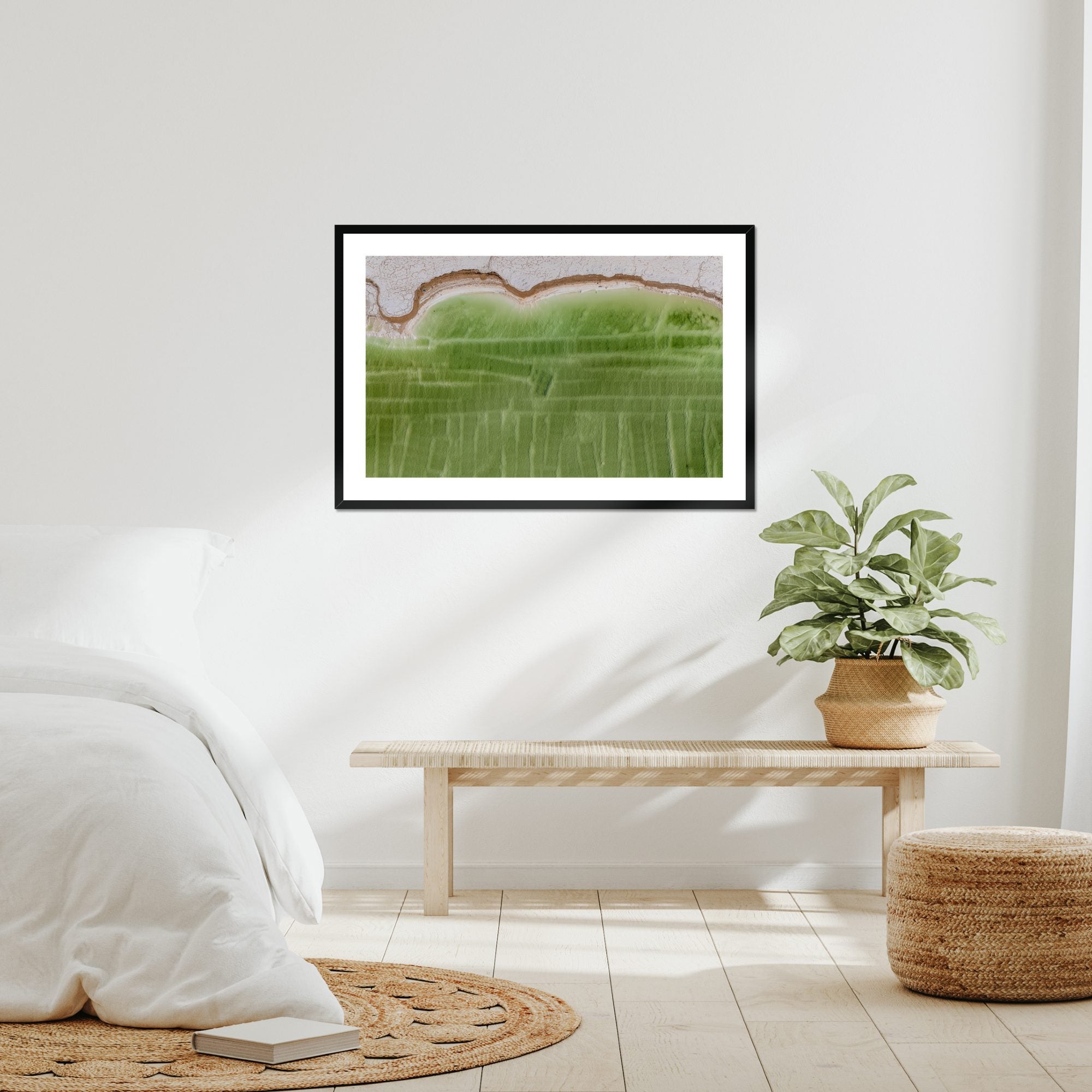 Salt Line fine art print displayed in a living room