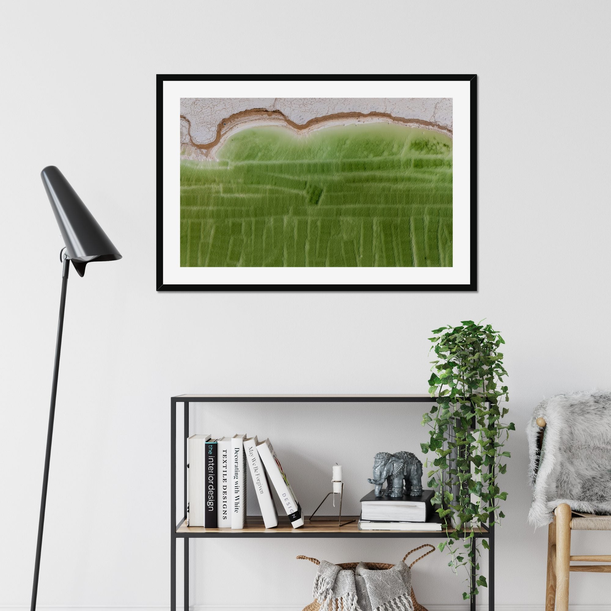 Salt Line fine art print displayed in a living room