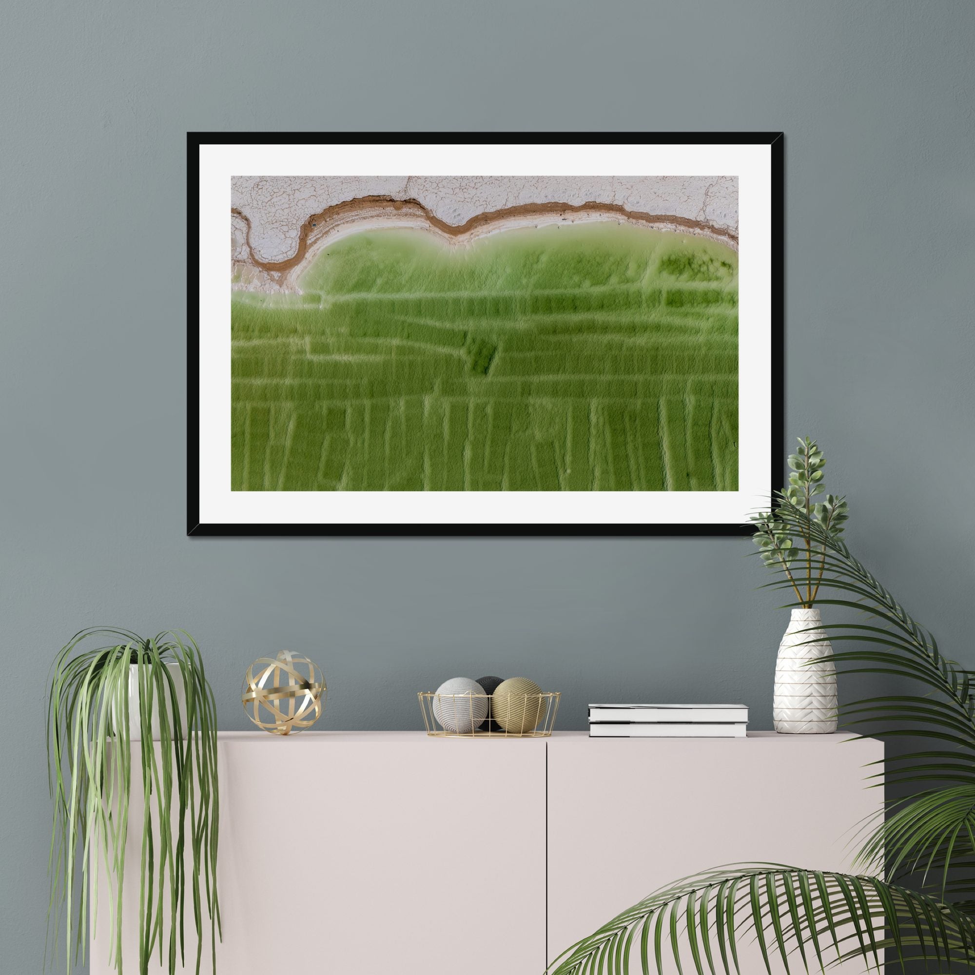 Salt Line fine art print displayed in a living room