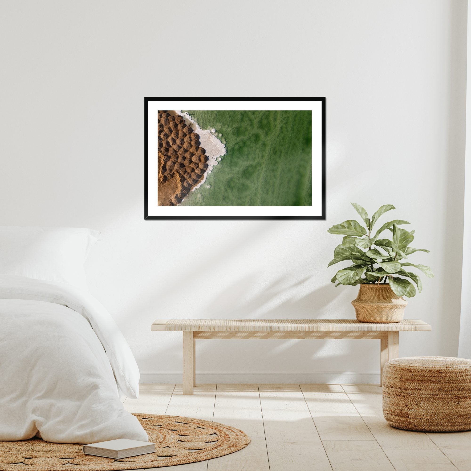 Salt Scales fine art print displayed in a living room
