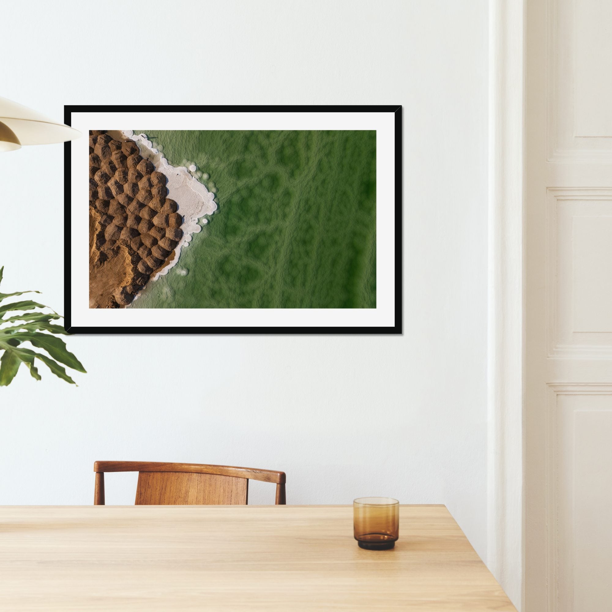 Salt Scales fine art print displayed in a living room