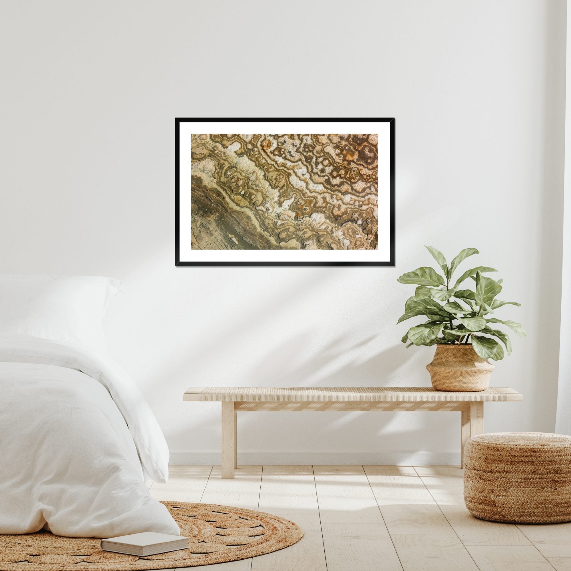 Salt Weave fine art print displayed in a living room