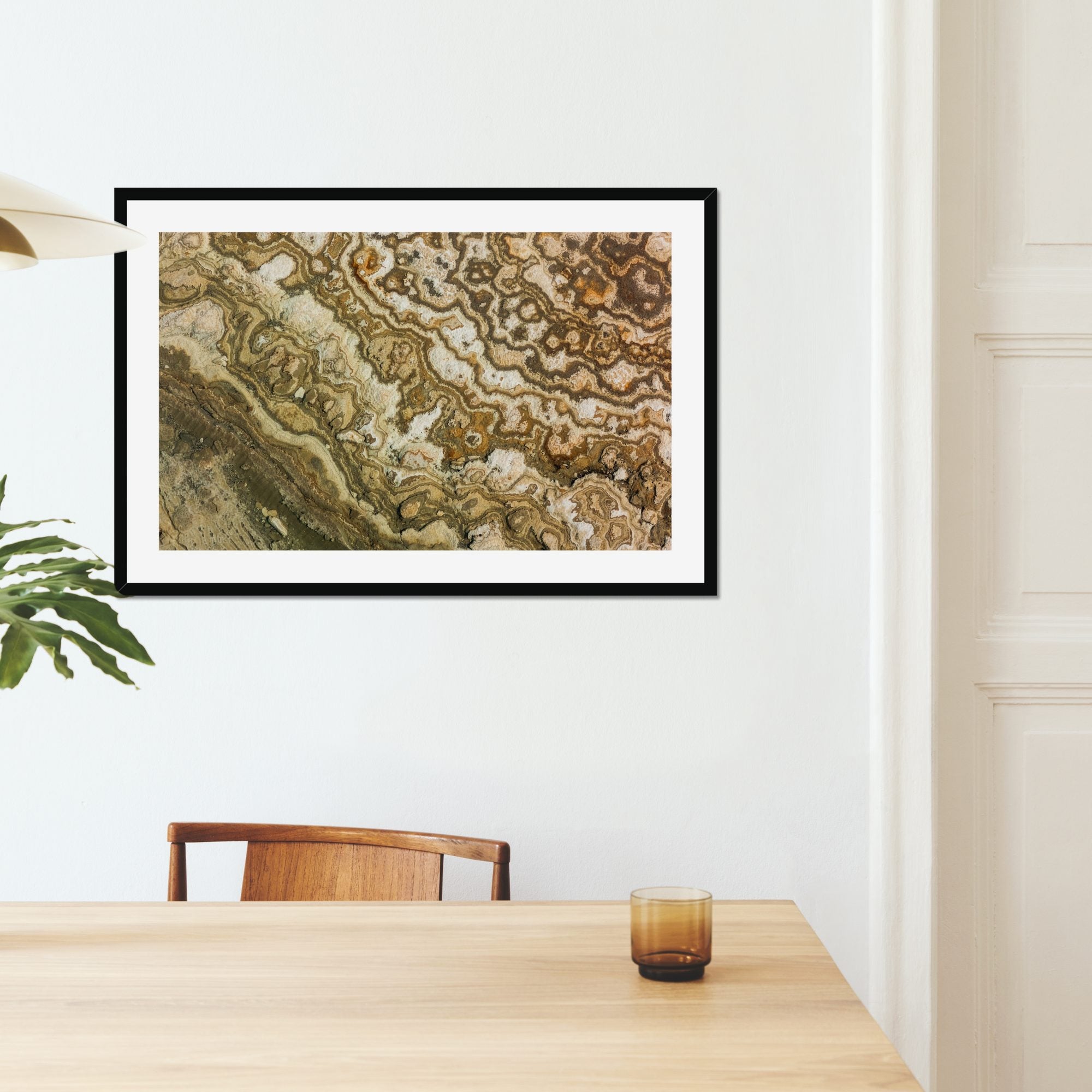 Salt Weave fine art print displayed in a living room