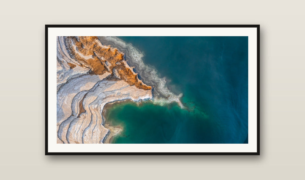 Salt Lace fine art print mockup on a wall