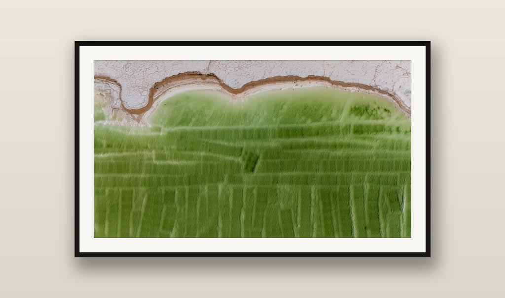 Salt Line fine art print mockup on a wall