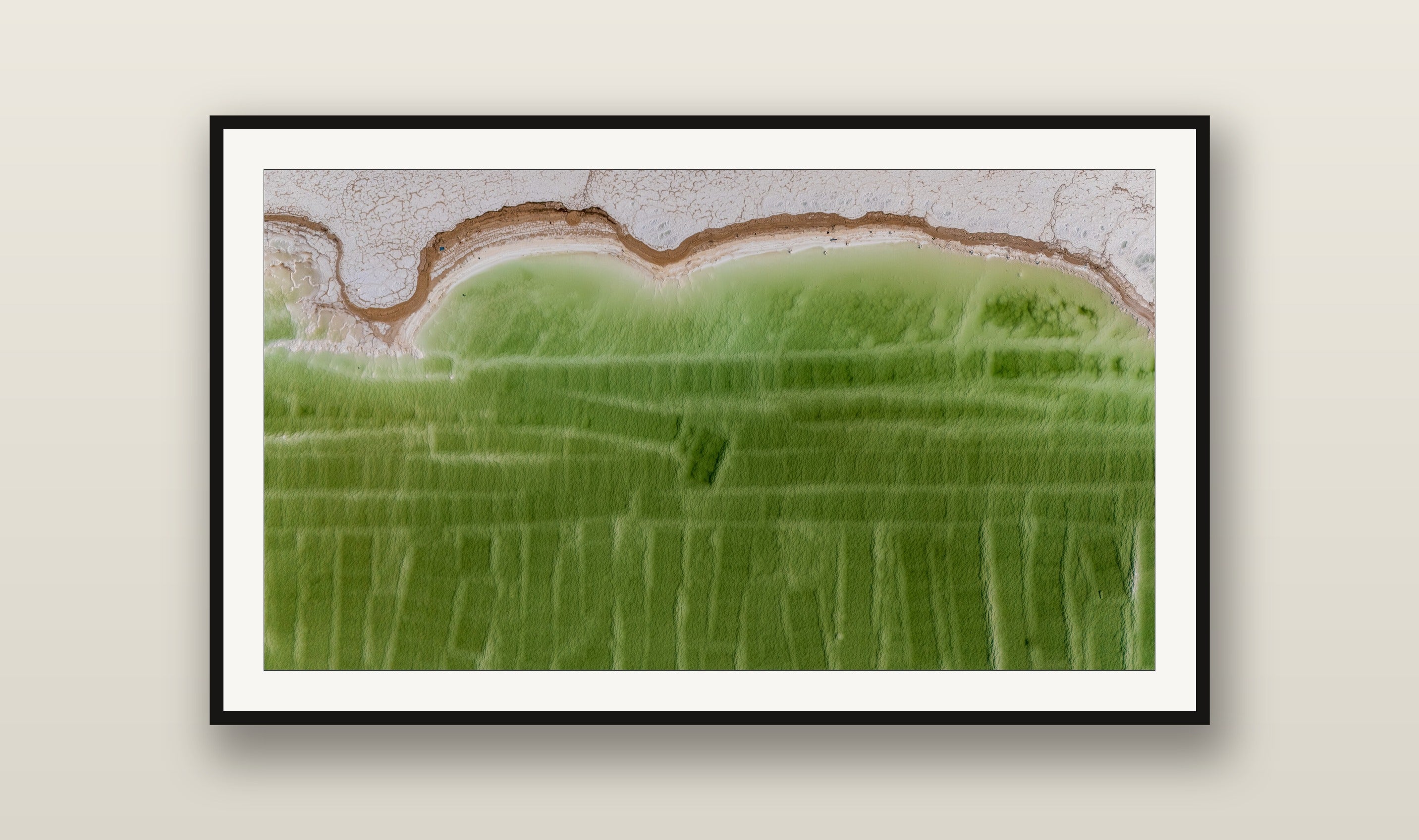 Salt Line fine art print mockup on a wall
