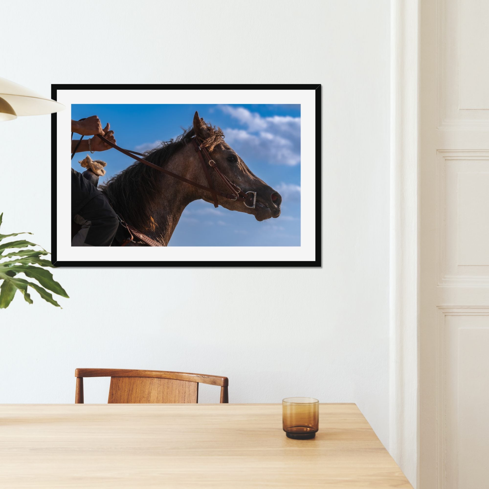 Steady Hands fine art print displayed in a living room