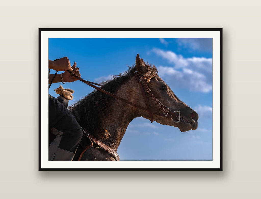 Steady Hands fine art print mockup on a wall