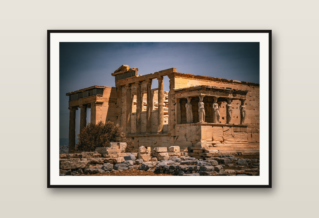Temple Light fine art print mockup on a wall