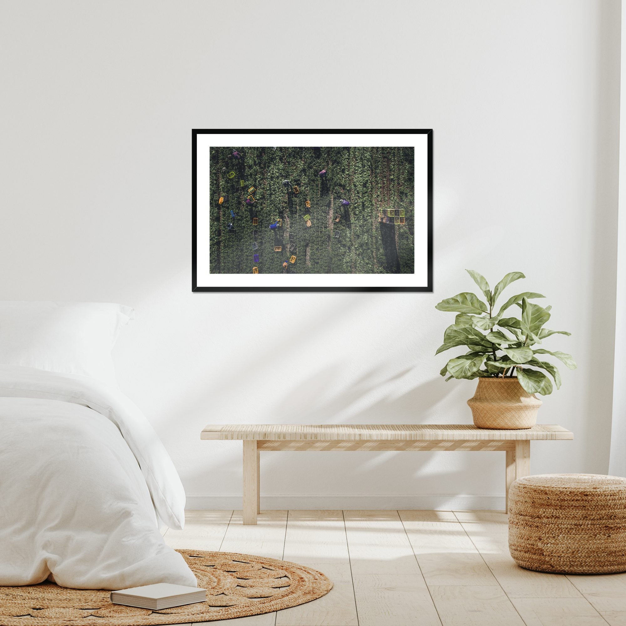 The Harvest fine art print displayed in a living room