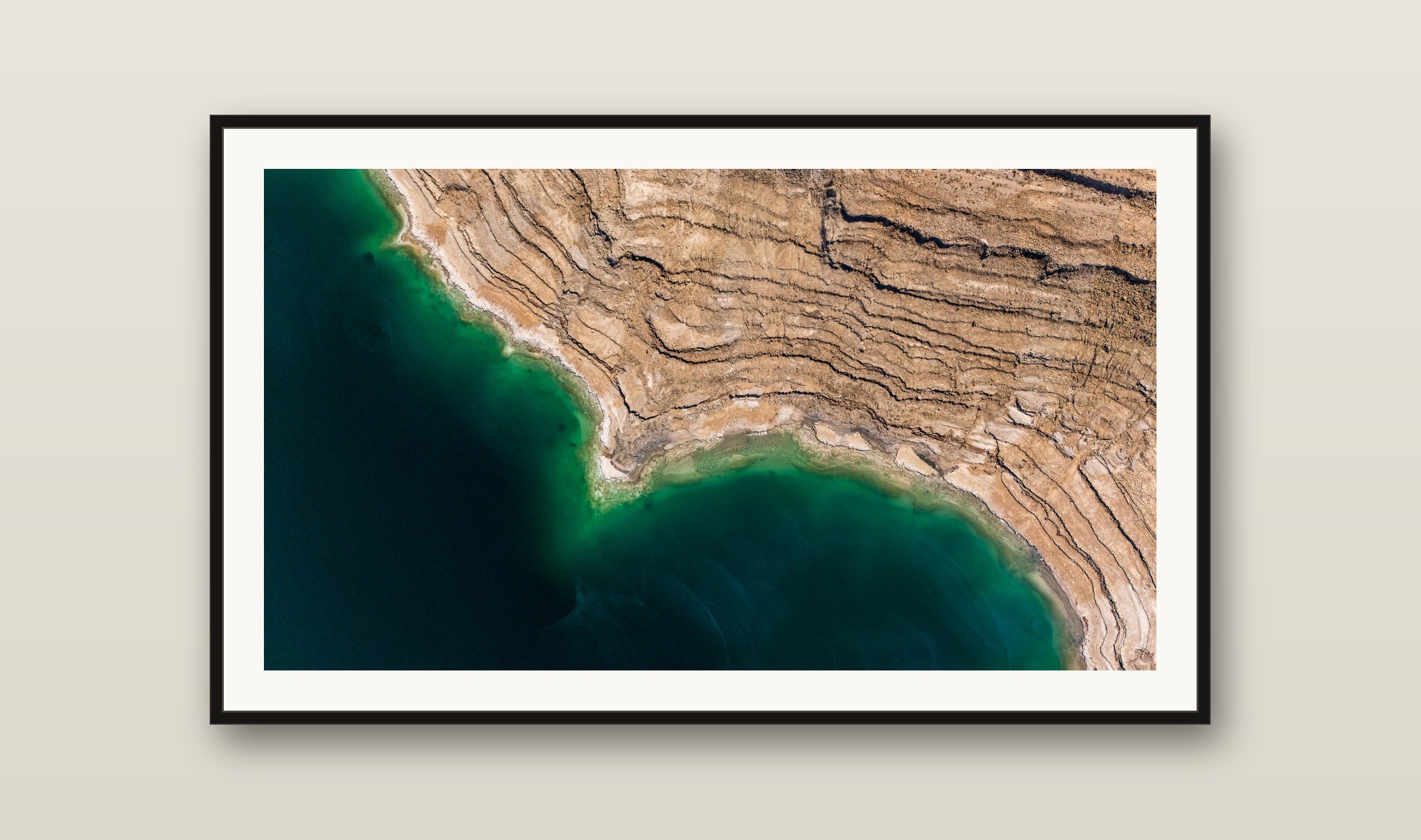 Yellow Bloom fine art print mockup on a wall